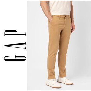 Gap Men’s 31x30 Slim Fit Khaki Chino Pants Dark Tan Caramel